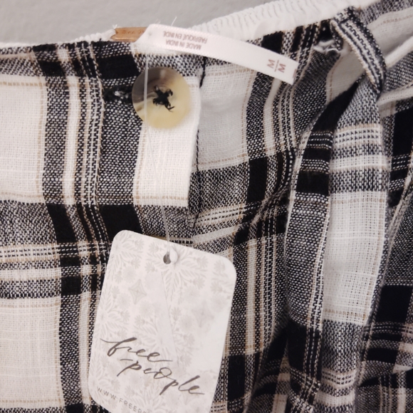 Free People Monochrome Plaid A-Line Skirt - Picture 3 of 3